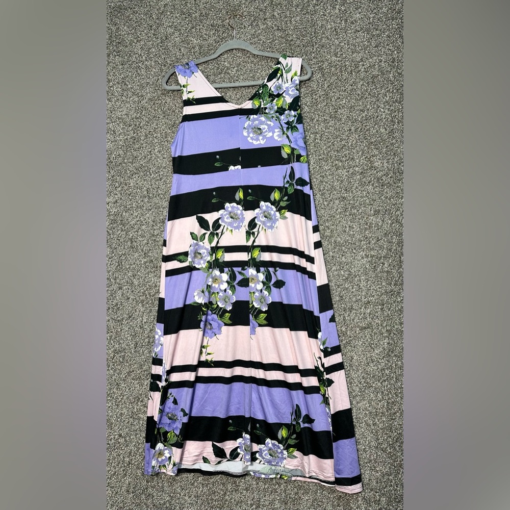 NWT Nina Leonard Tie Front Maxi Dress Size Medium - Picture 4 of 6